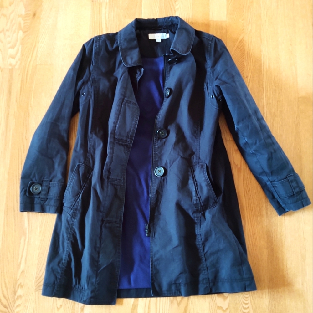Boden navy blue barn coat size women's 6
